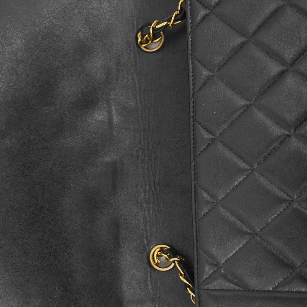 Chanel Diana Flap Quilted Leather Shoulder Bag Black