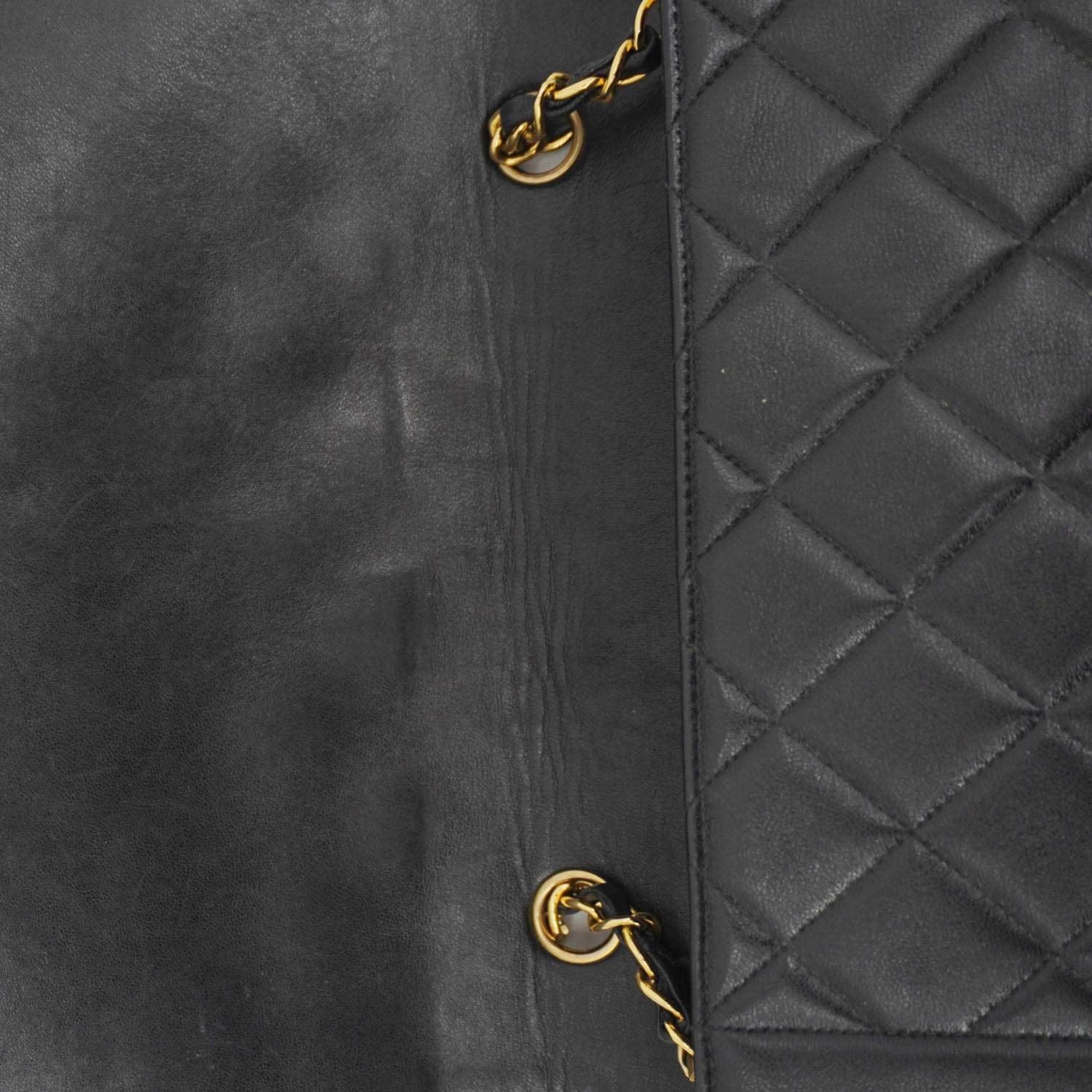 Chanel Diana Flap Quilted Leather Shoulder Bag Black