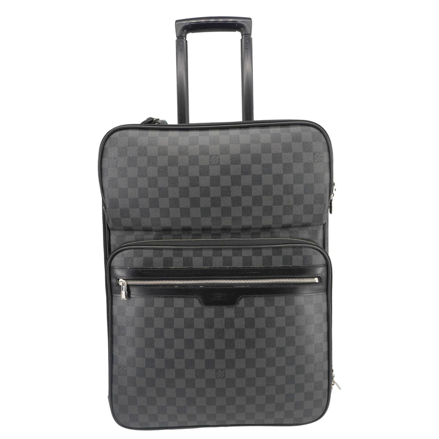 LOUIS VUITTON Pegase 55 Damier Graphite Business Suitcase Travel Bag Black
