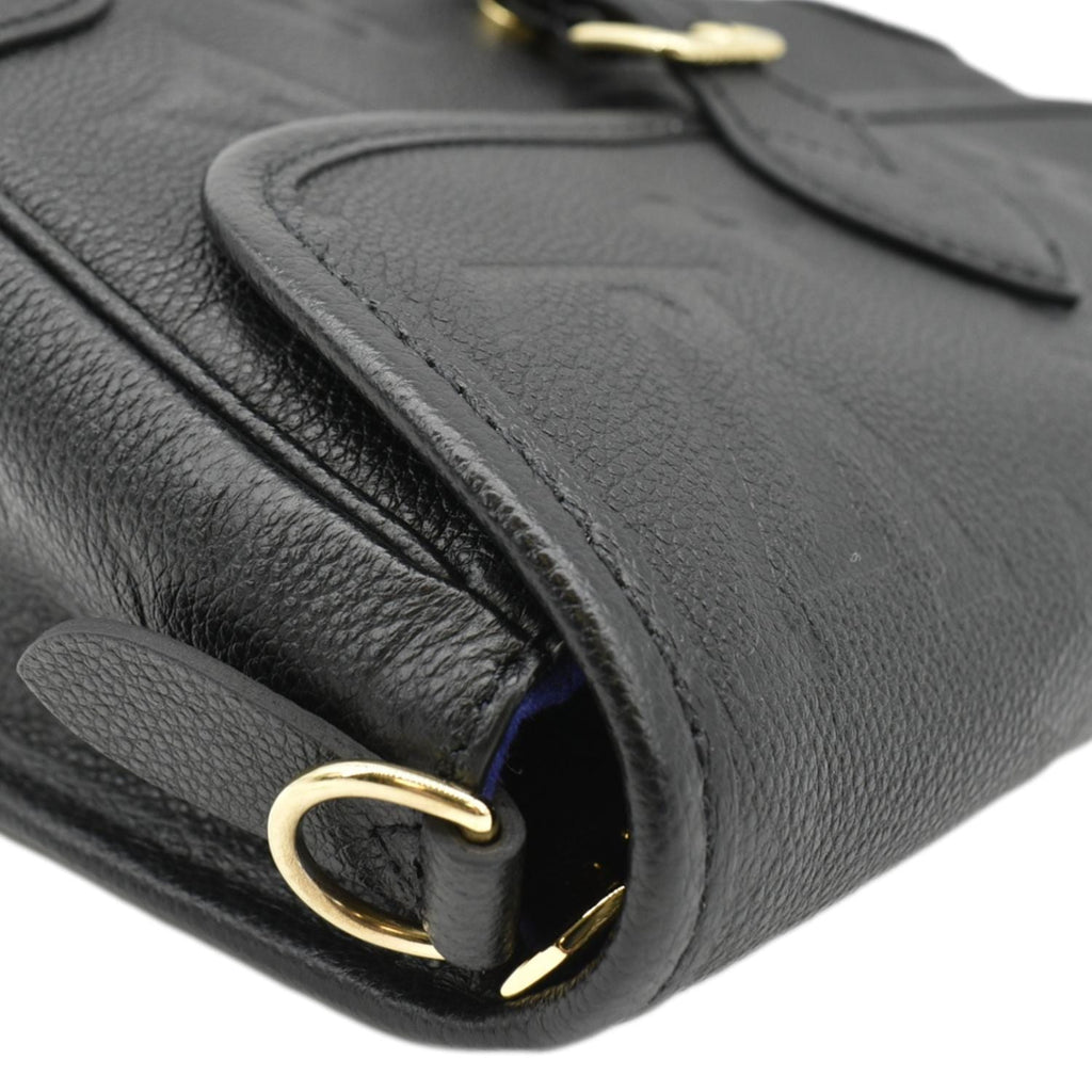 LOUIS VUITTON Diane Monogram Empreinte Leather Crossbody Bag Black