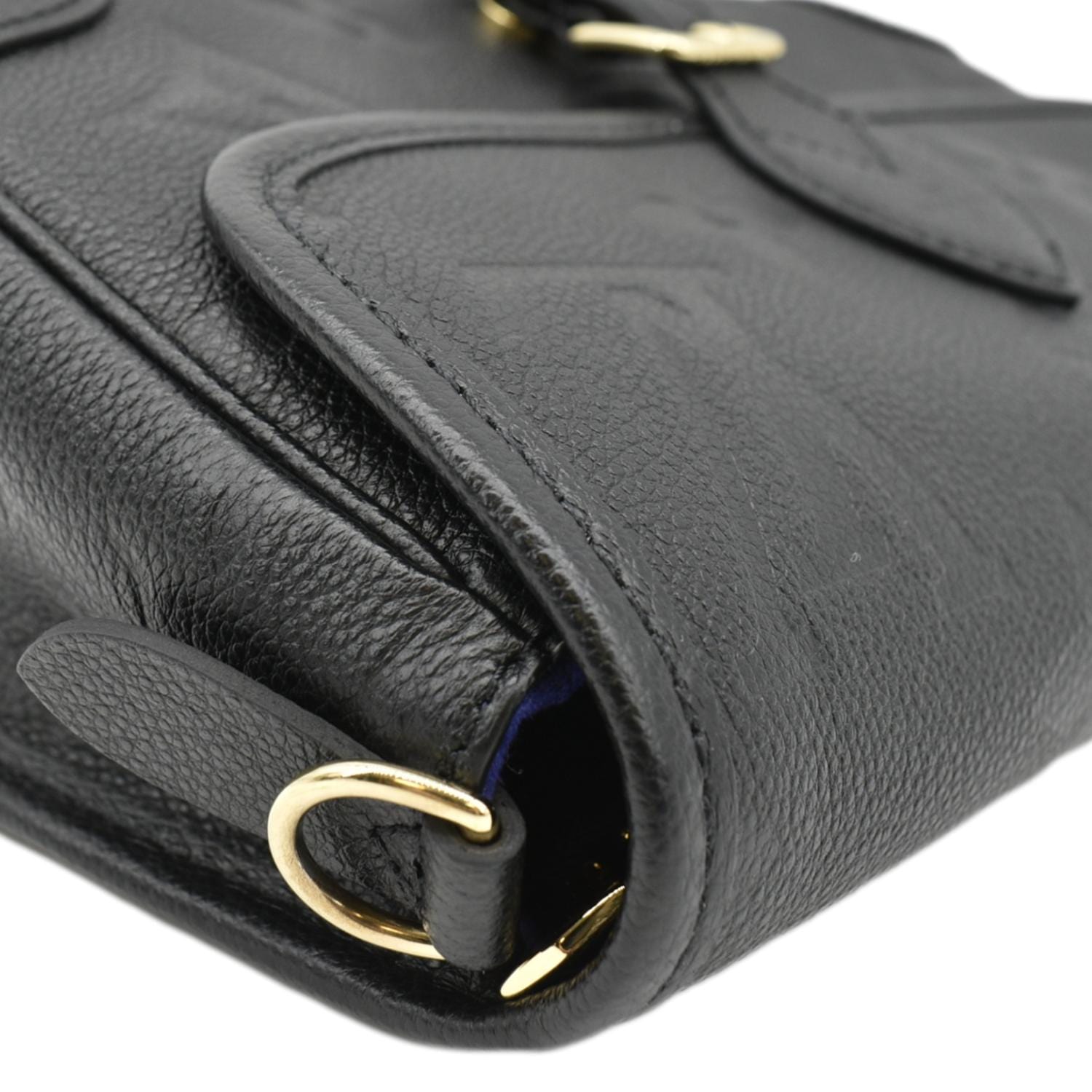 LOUIS VUITTON Diane Monogram Empreinte Leather Crossbody Bag Black