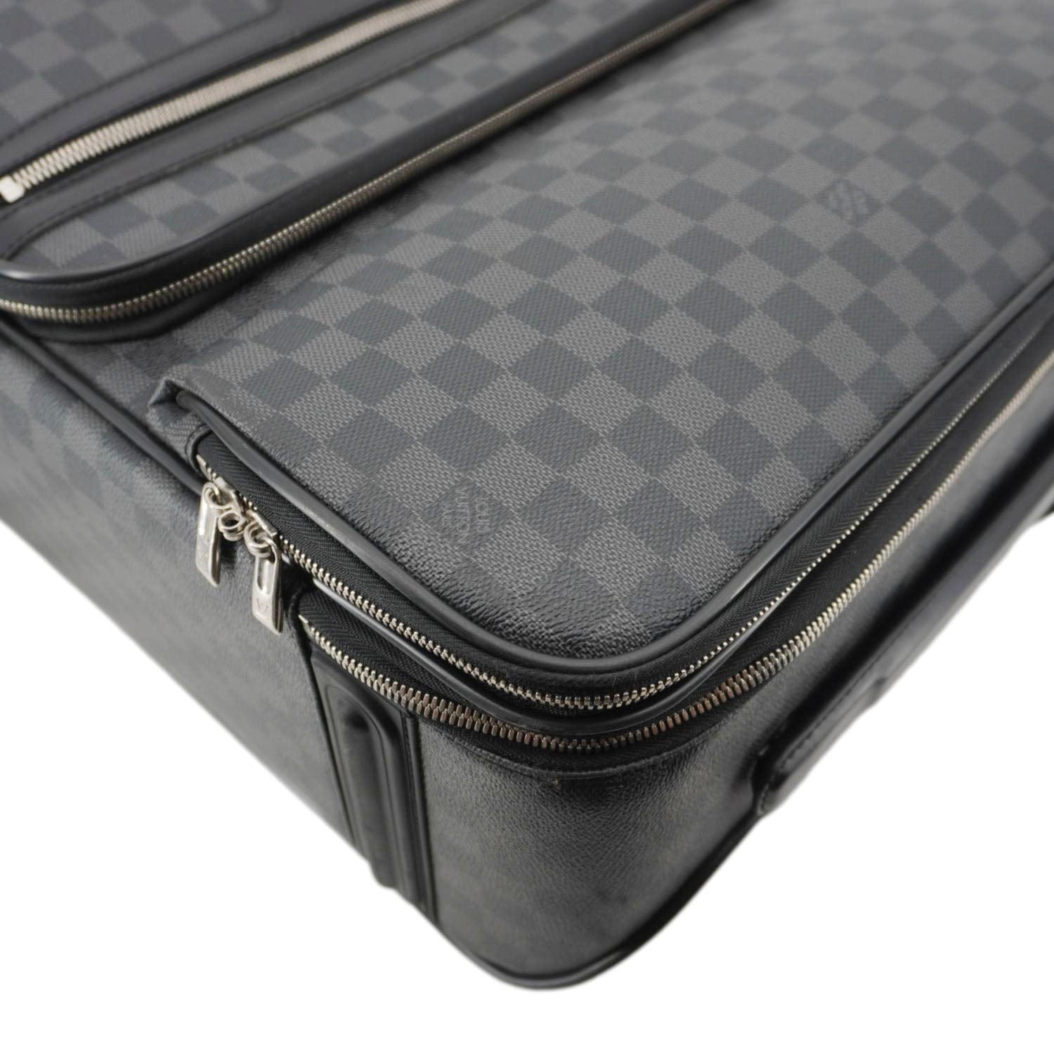 LOUIS VUITTON Pegase 55 Damier Graphite Business Suitcase Travel Bag Black