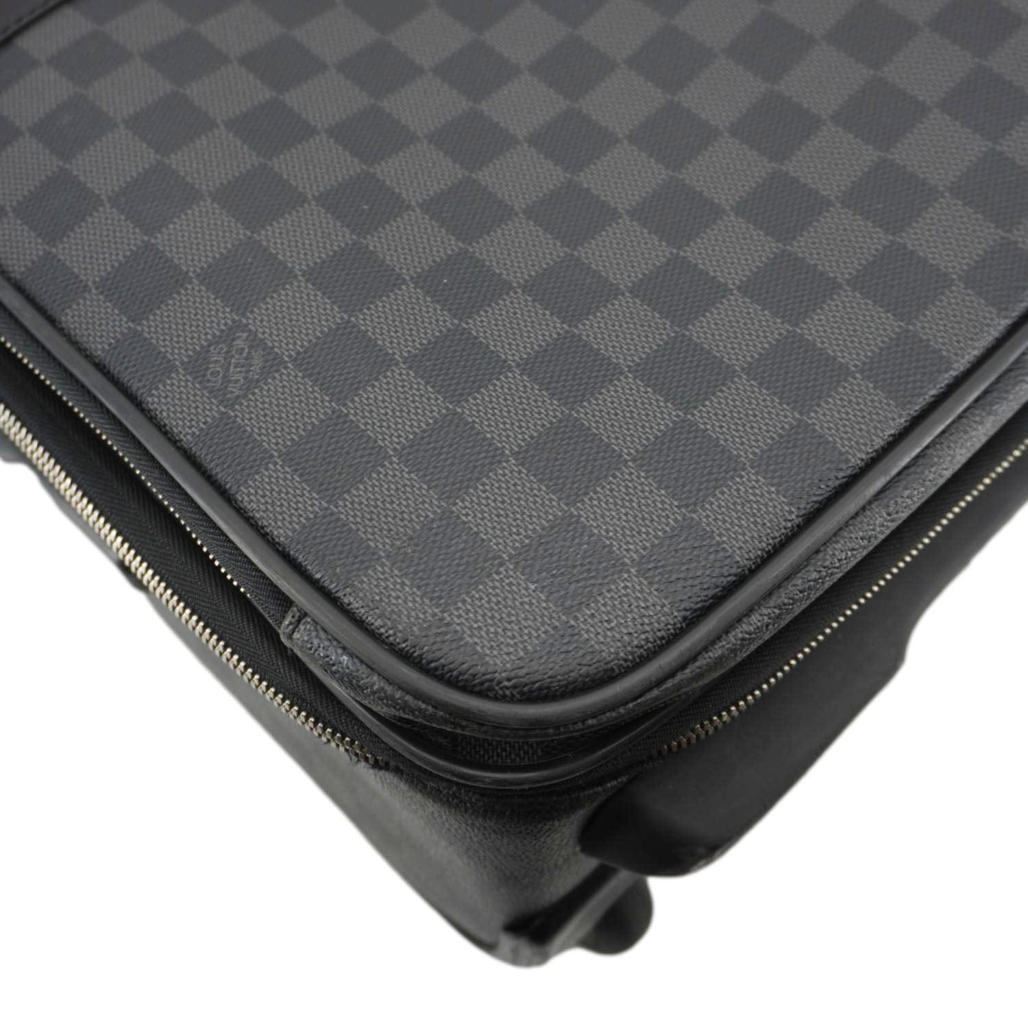 LOUIS VUITTON Pegase 55 Damier Graphite Business Suitcase Travel Bag Black