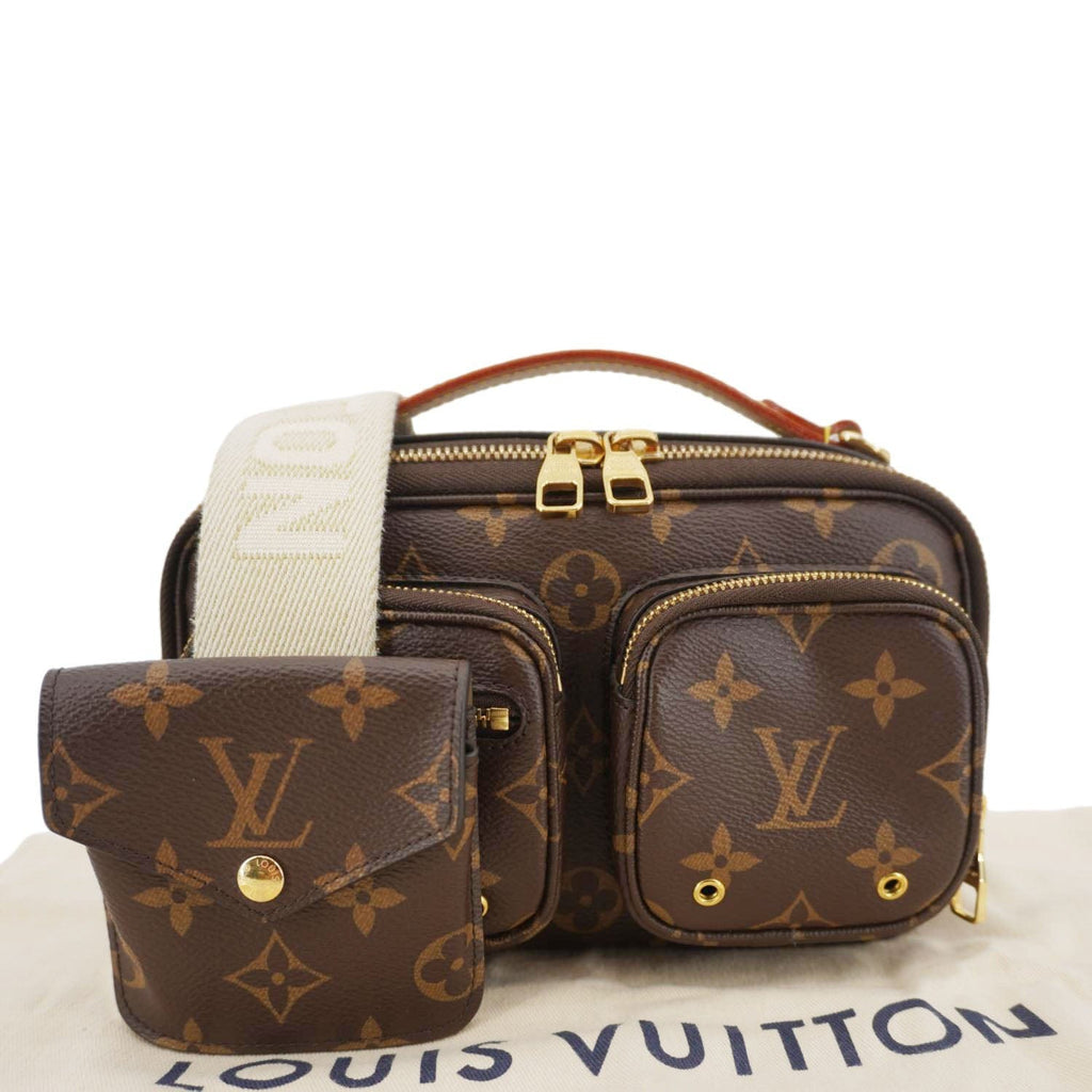 LOUIS VUITTON Utility Monogram Canvas Crossbody Bag Brown