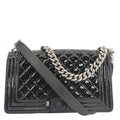 Chanel Boy Flap Medium Plexiglass Patent Leather Crossbody Bag Black 20481641