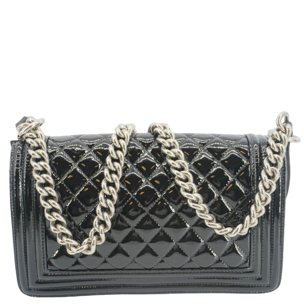 Chanel Boy Flap Medium Plexiglass Patent Leather Crossbody Bag Black 20481641