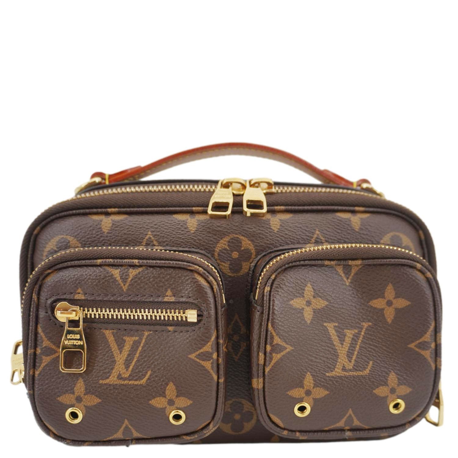 LOUIS VUITTON Utility Monogram Canvas Crossbody Bag Brown