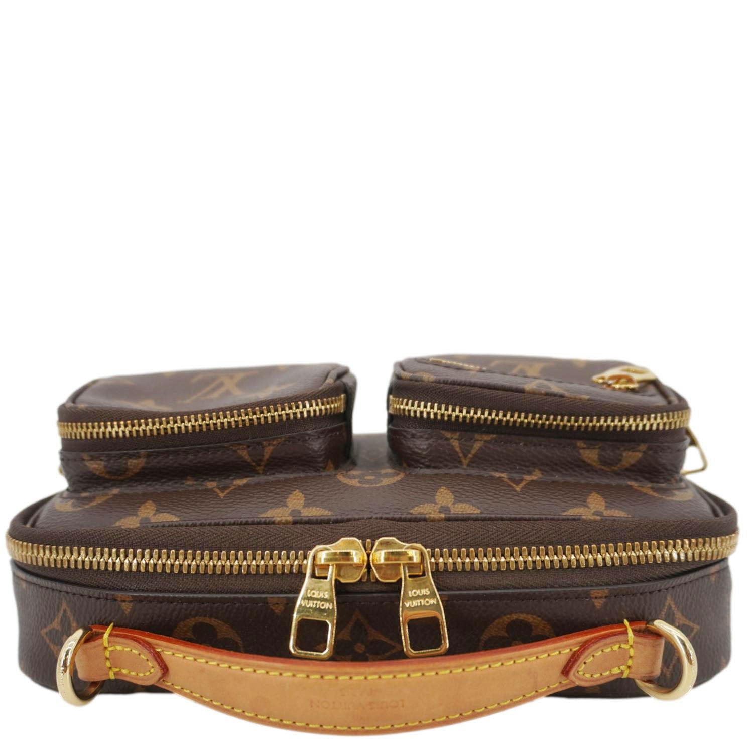 LOUIS VUITTON Utility Monogram Canvas Crossbody Bag Brown