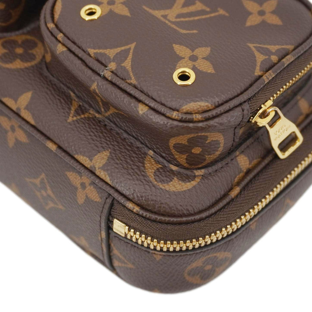 LOUIS VUITTON Utility Monogram Canvas Crossbody Bag Brown