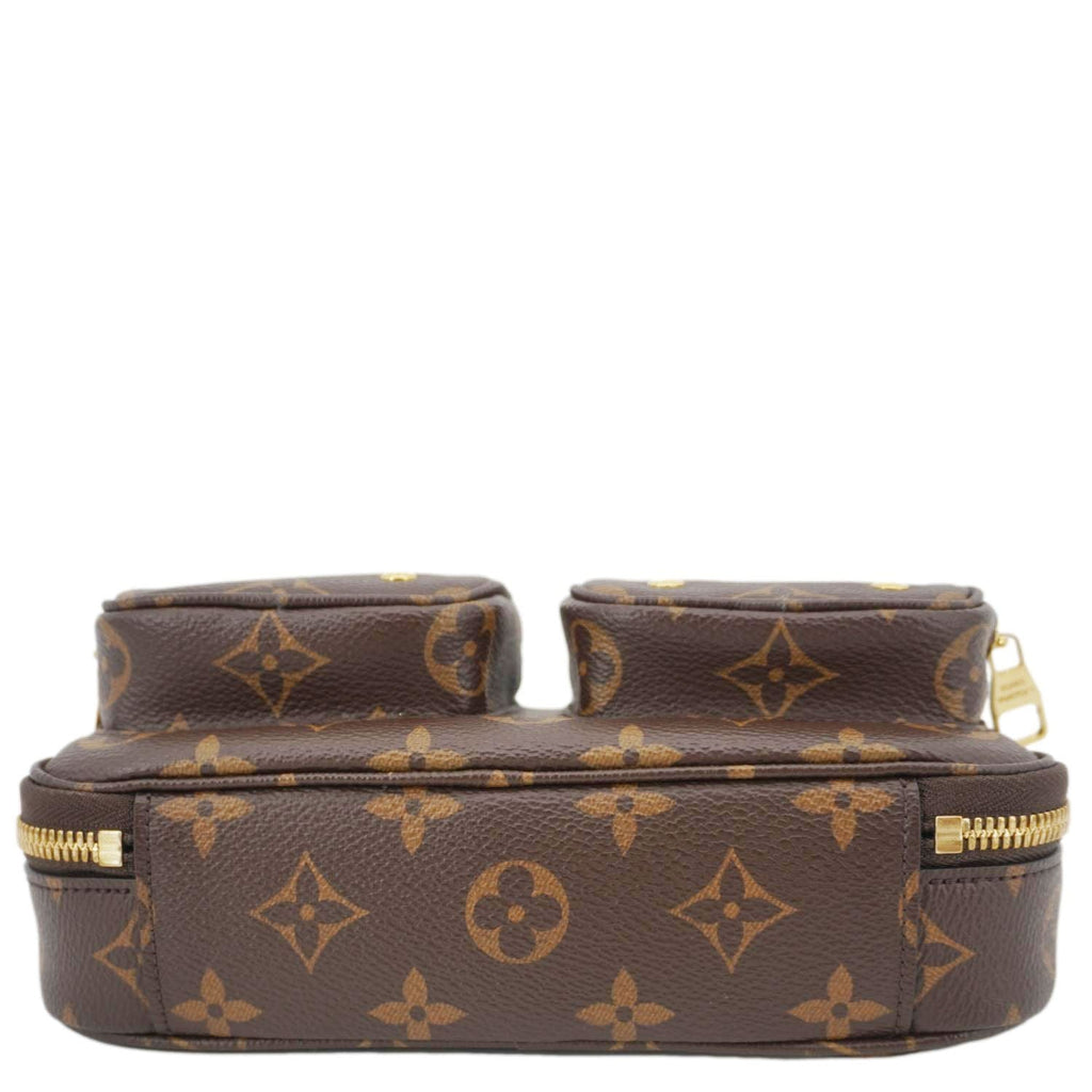 LOUIS VUITTON Utility Monogram Canvas Crossbody Bag Brown