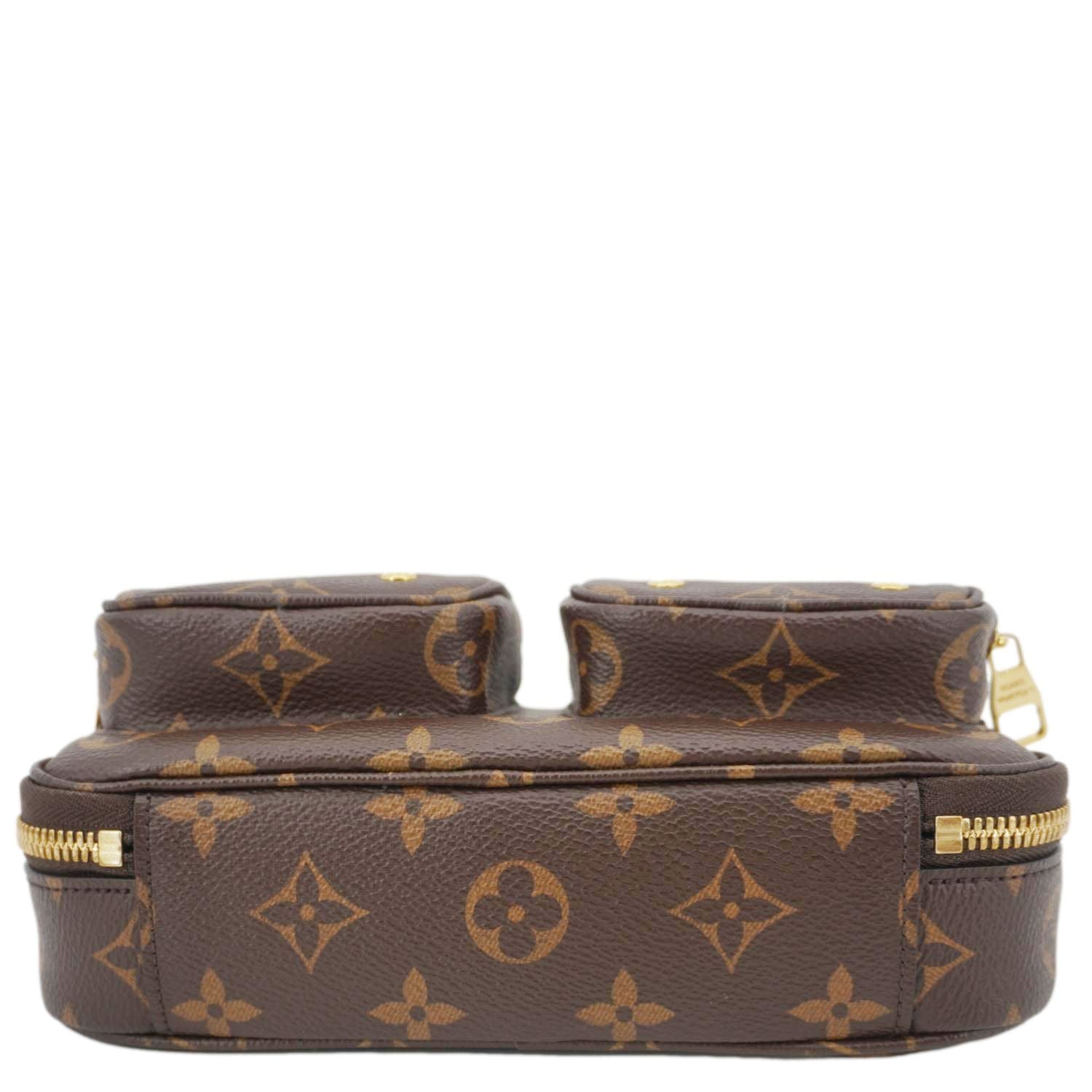 LOUIS VUITTON Utility Monogram Canvas Crossbody Bag Brown