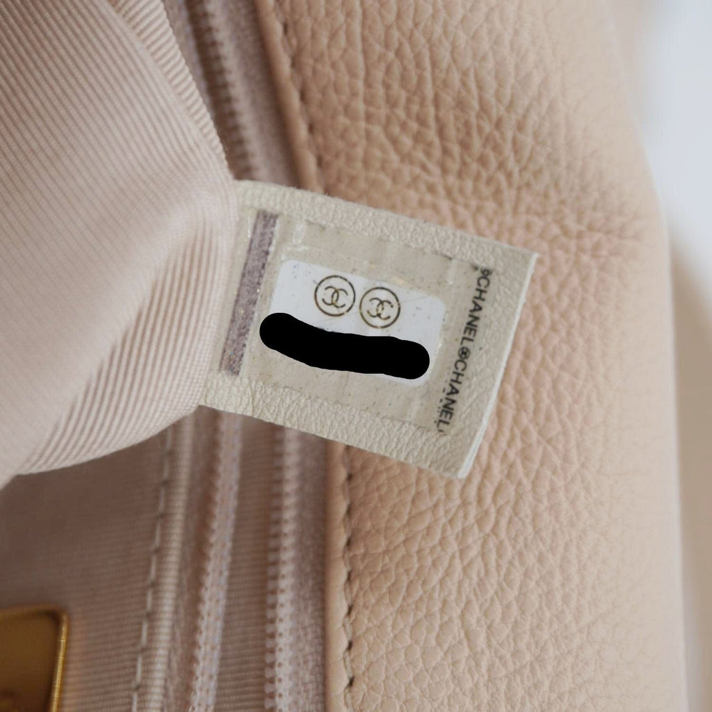 Chanel 19 Flap Medium Calfskin Crochet Shoulder Bag Beige