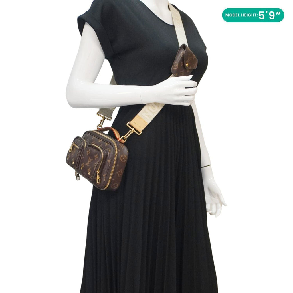 LOUIS VUITTON Utility Monogram Canvas Crossbody Bag Brown