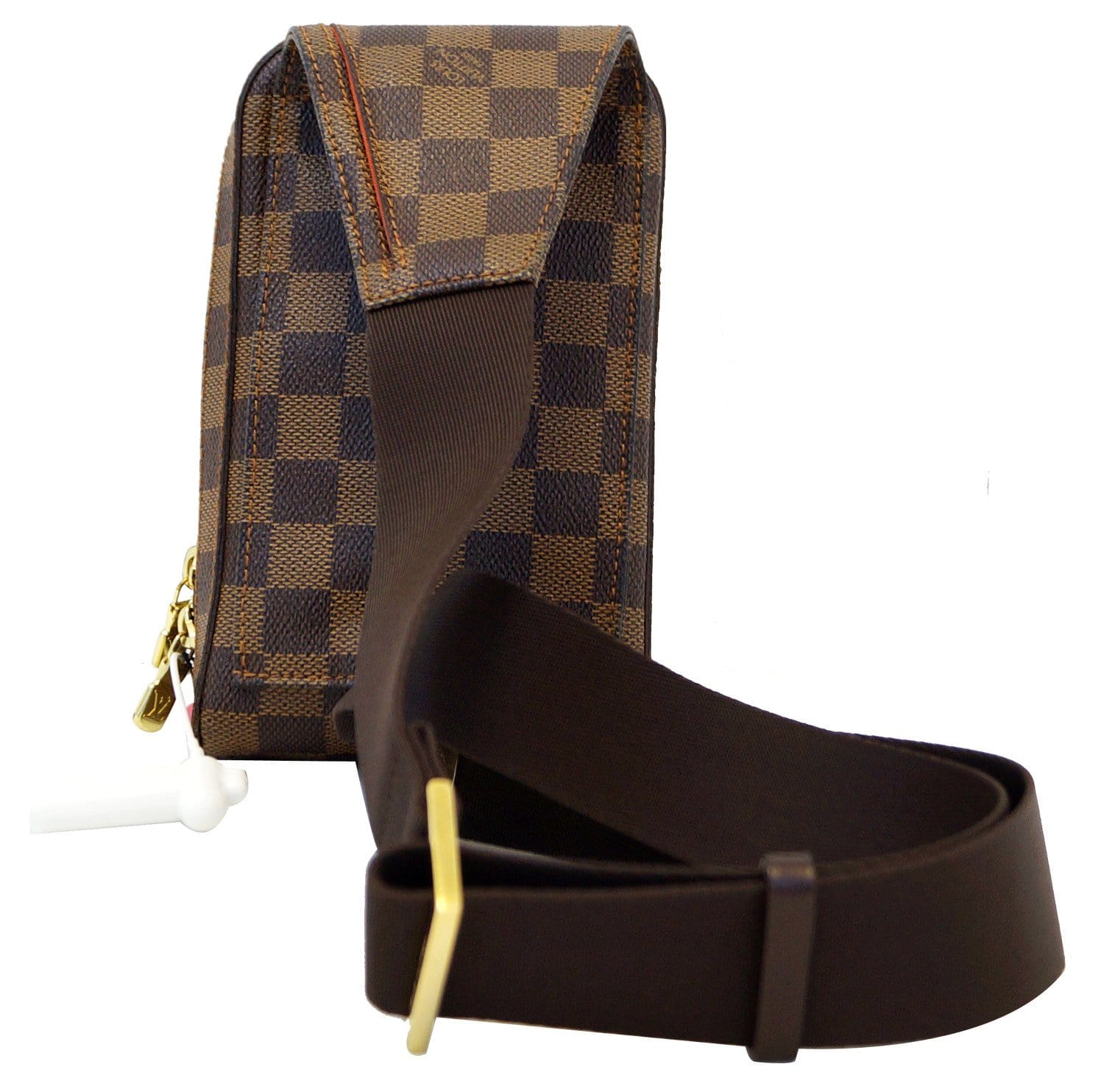 LOUIS VUITTON Damier Canvas Geronimos Brown Hip Bag