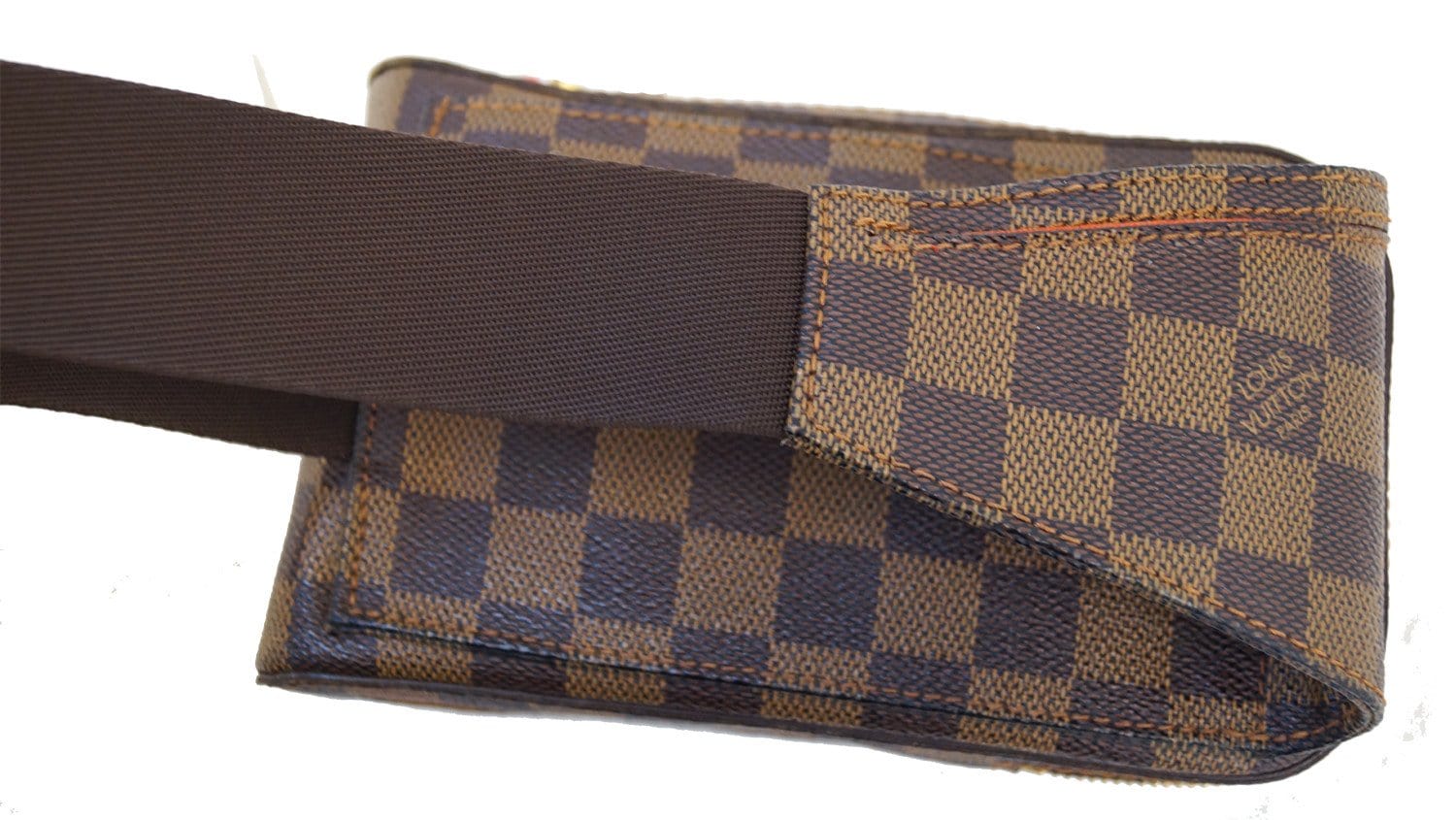 LOUIS VUITTON Damier Canvas Geronimos Brown Hip Bag