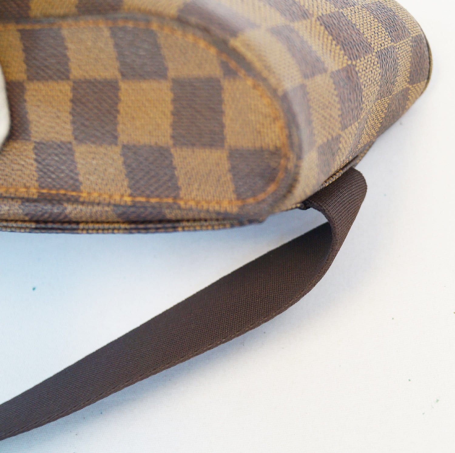 LOUIS VUITTON Damier Canvas Geronimos Brown Hip Bag