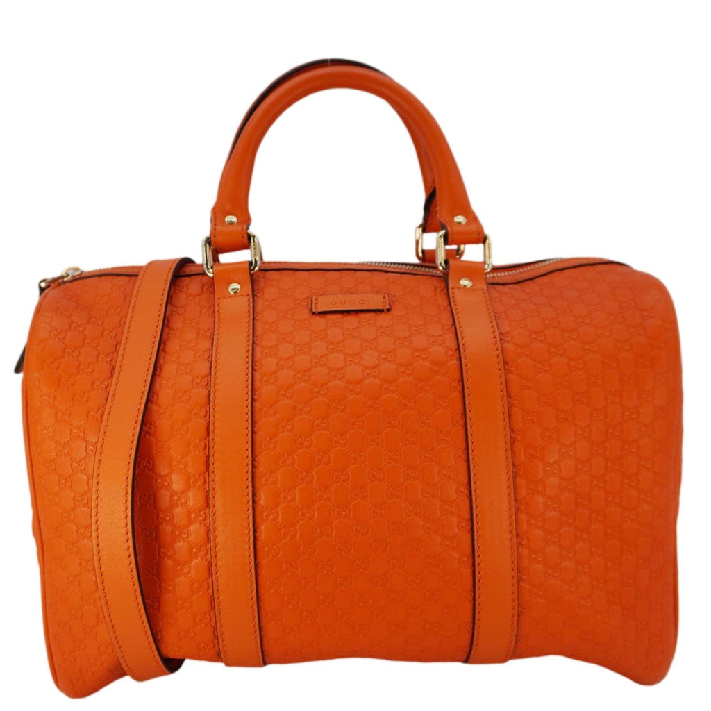 GUCCI Gucci Microguccissima Boston Travel Bag Orange 449646