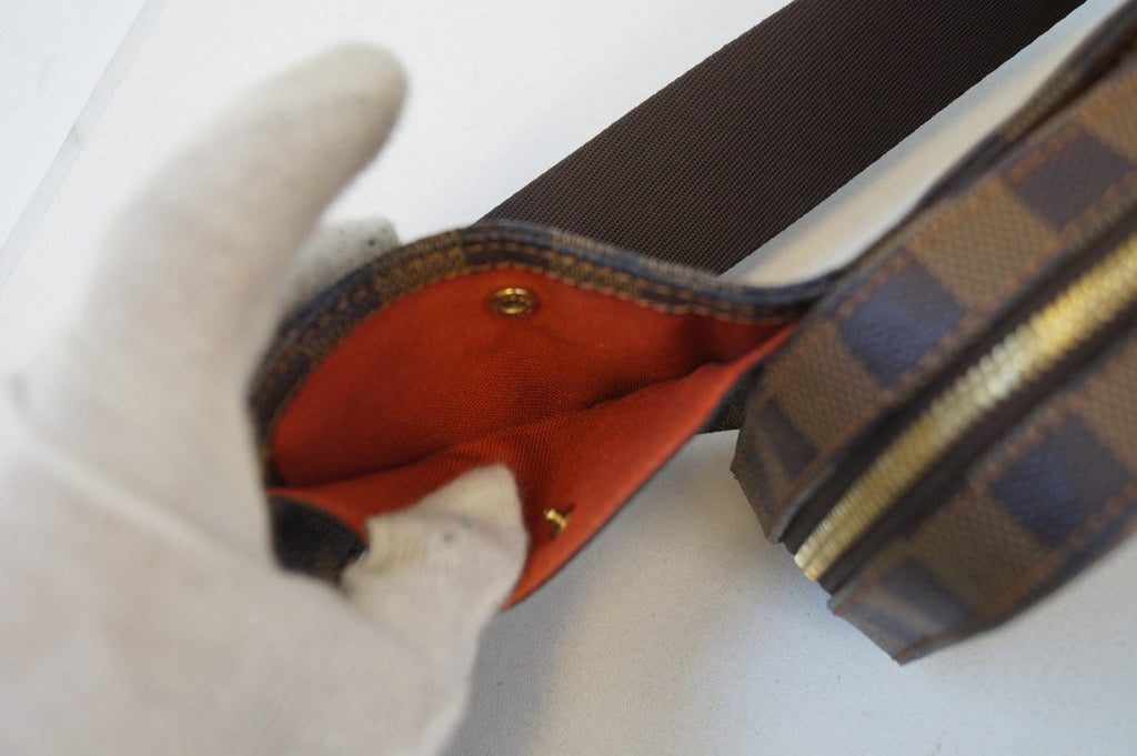 LOUIS VUITTON Damier Canvas Geronimos Brown Hip Bag