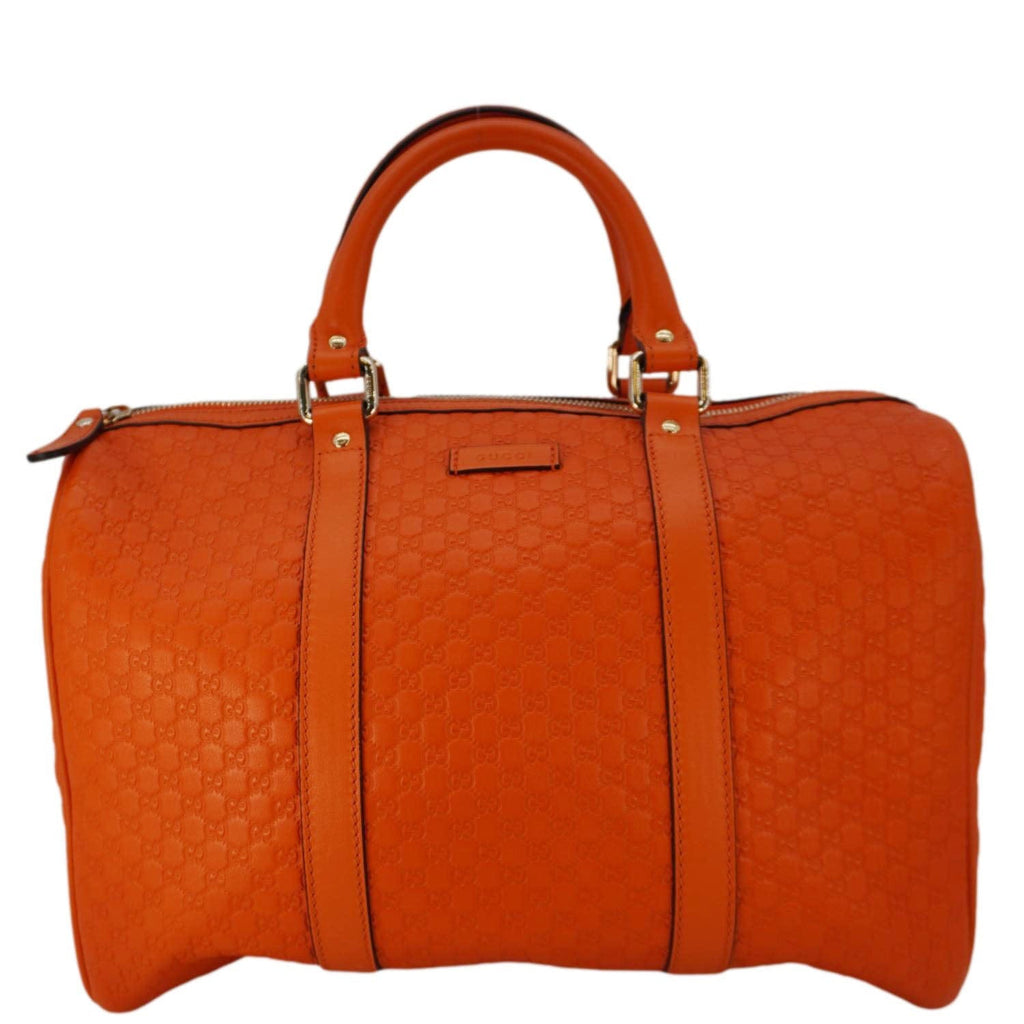 GUCCI Gucci Microguccissima Boston Travel Bag Orange 449646