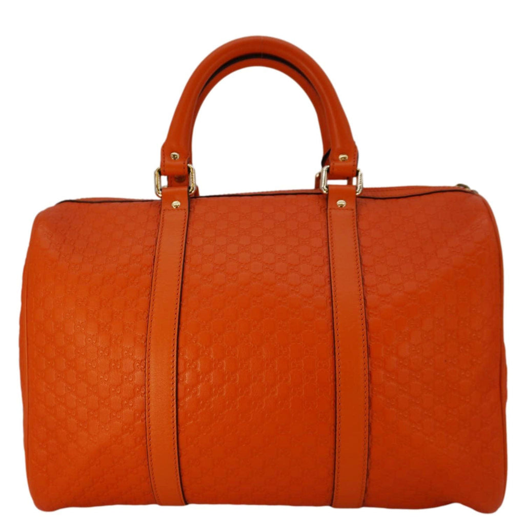 GUCCI Gucci Microguccissima Boston Travel Bag Orange 449646