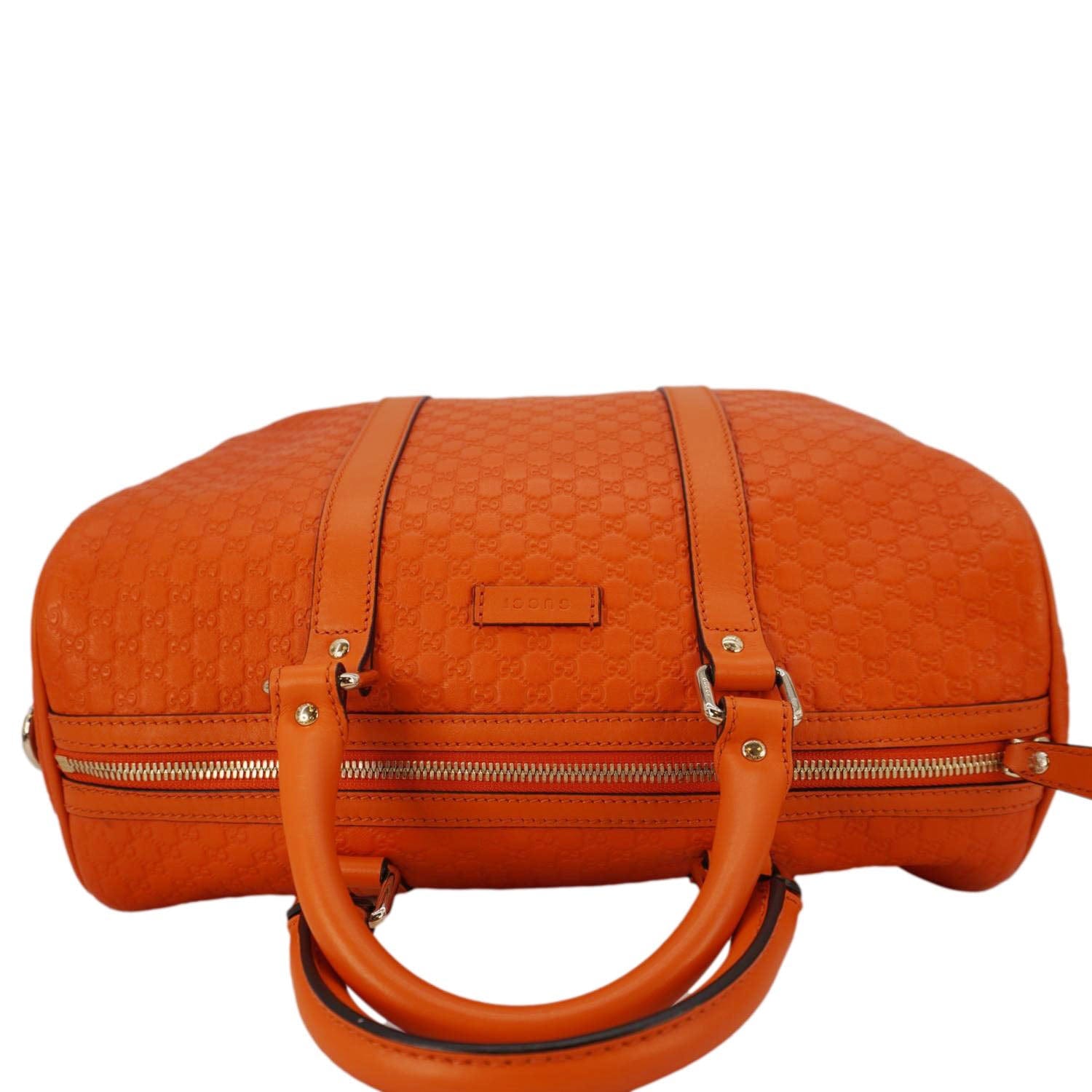 GUCCI Gucci Microguccissima Boston Travel Bag Orange 449646