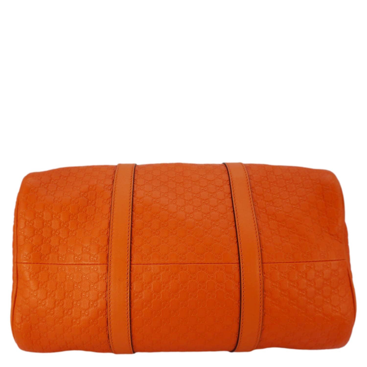 GUCCI Gucci Microguccissima Boston Travel Bag Orange 449646