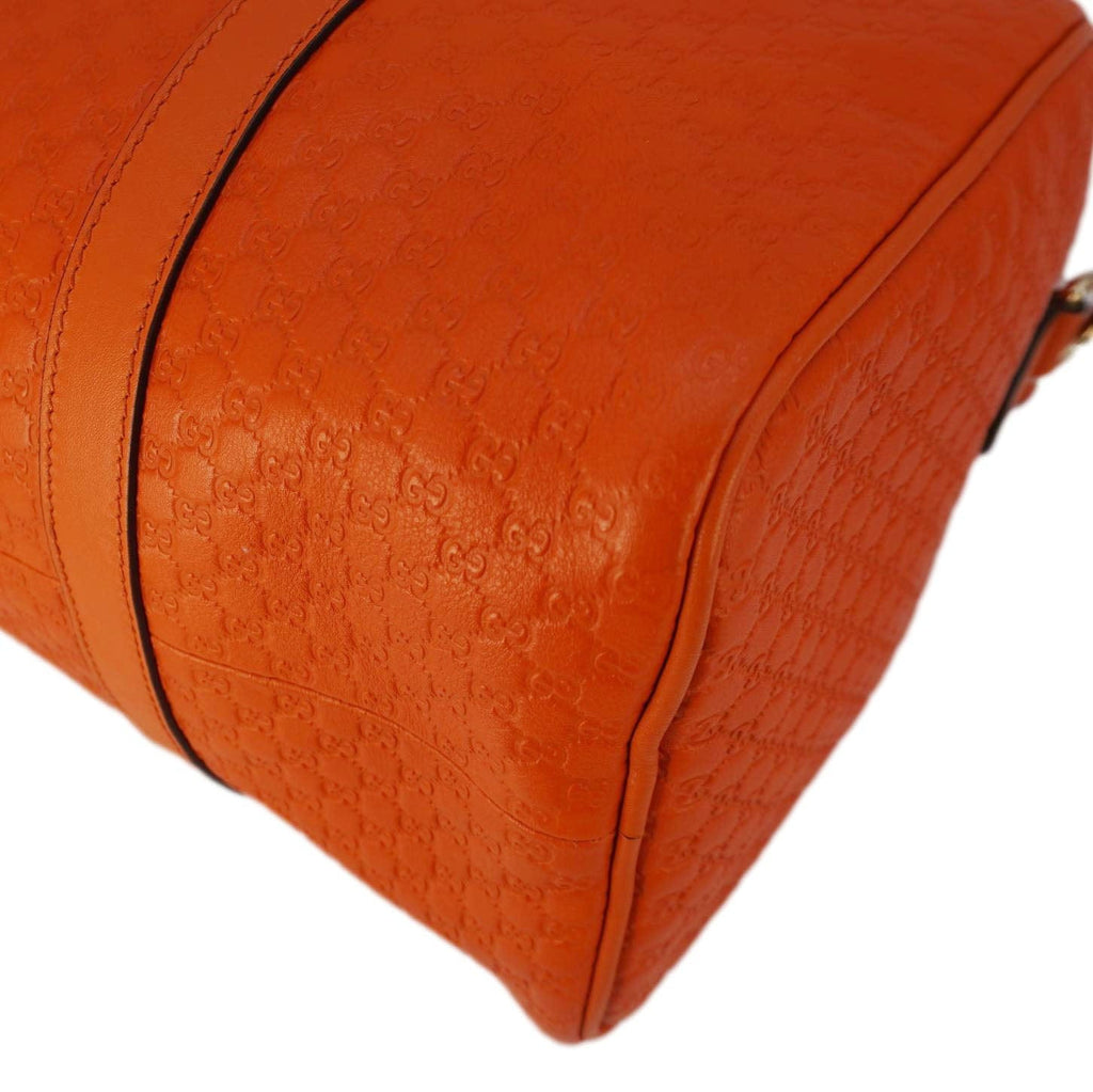 GUCCI Gucci Microguccissima Boston Travel Bag Orange 449646