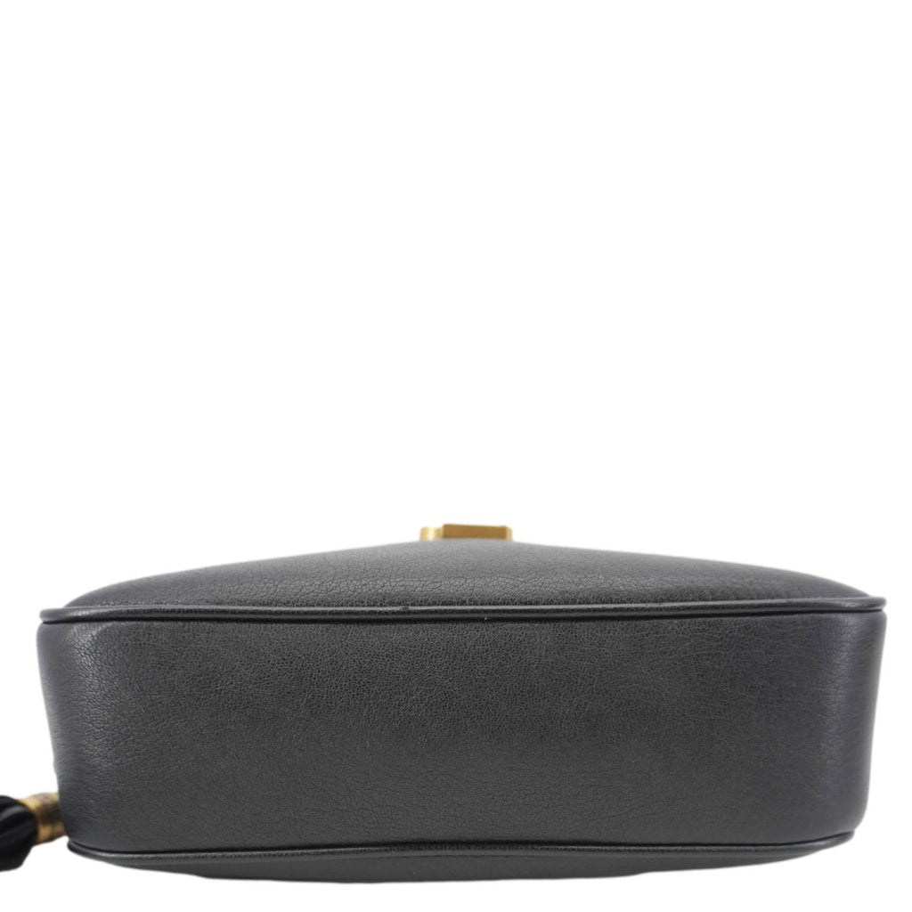 YVES SAINT LAURENT Lou Grained Leather Camera Crossbody Bag Black