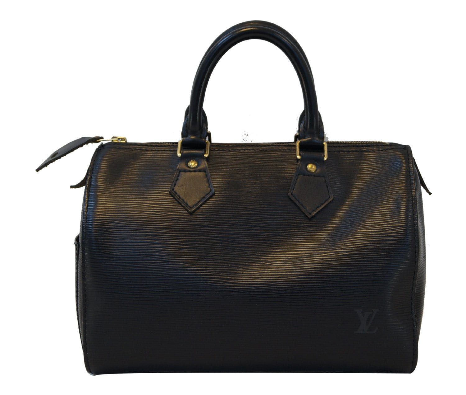LOUIS VUITTON Black Epi Leather Speedy 25 Satchel HandBag