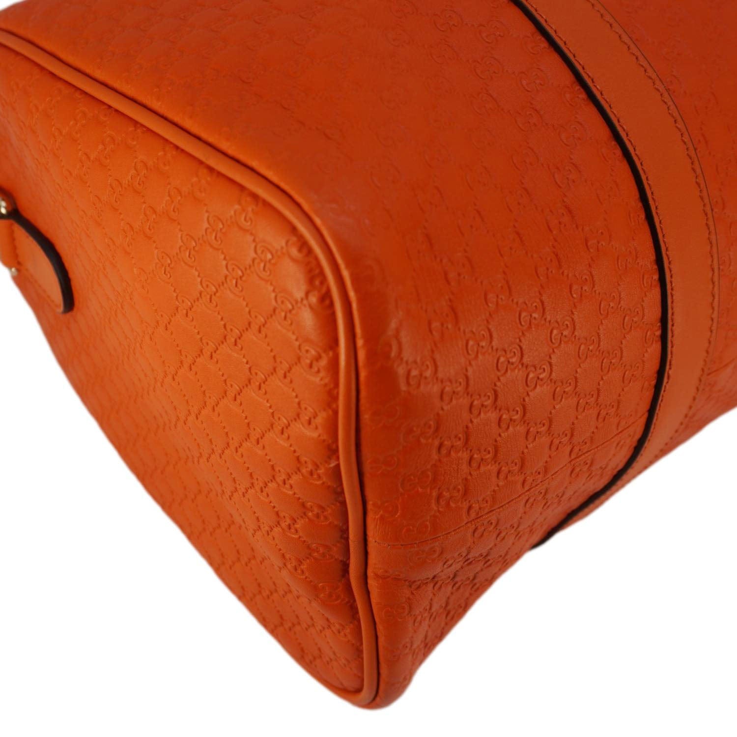 GUCCI Gucci Microguccissima Boston Travel Bag Orange 449646