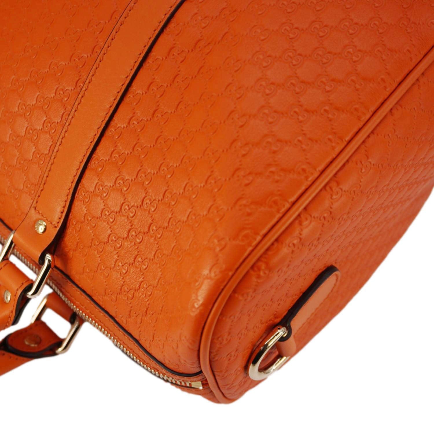 GUCCI Gucci Microguccissima Boston Travel Bag Orange 449646