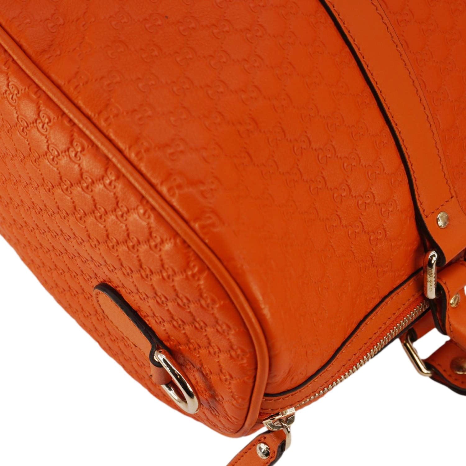 GUCCI Gucci Microguccissima Boston Travel Bag Orange 449646