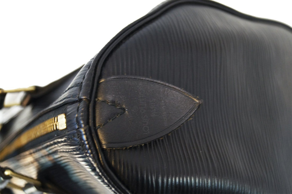 LOUIS VUITTON Black Epi Leather Speedy 25 Satchel HandBag