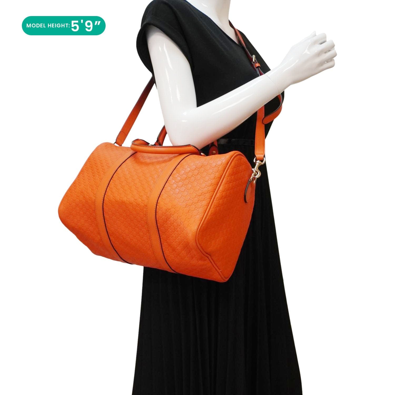 GUCCI Gucci Microguccissima Boston Travel Bag Orange 449646