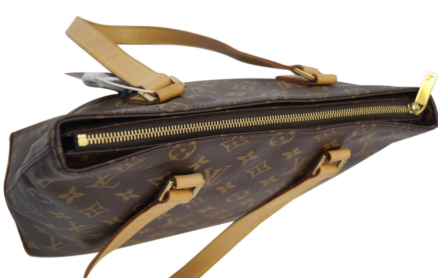 LOUIS VUITTON Monogram Canvas Brown Piano Cabas Tote Bag