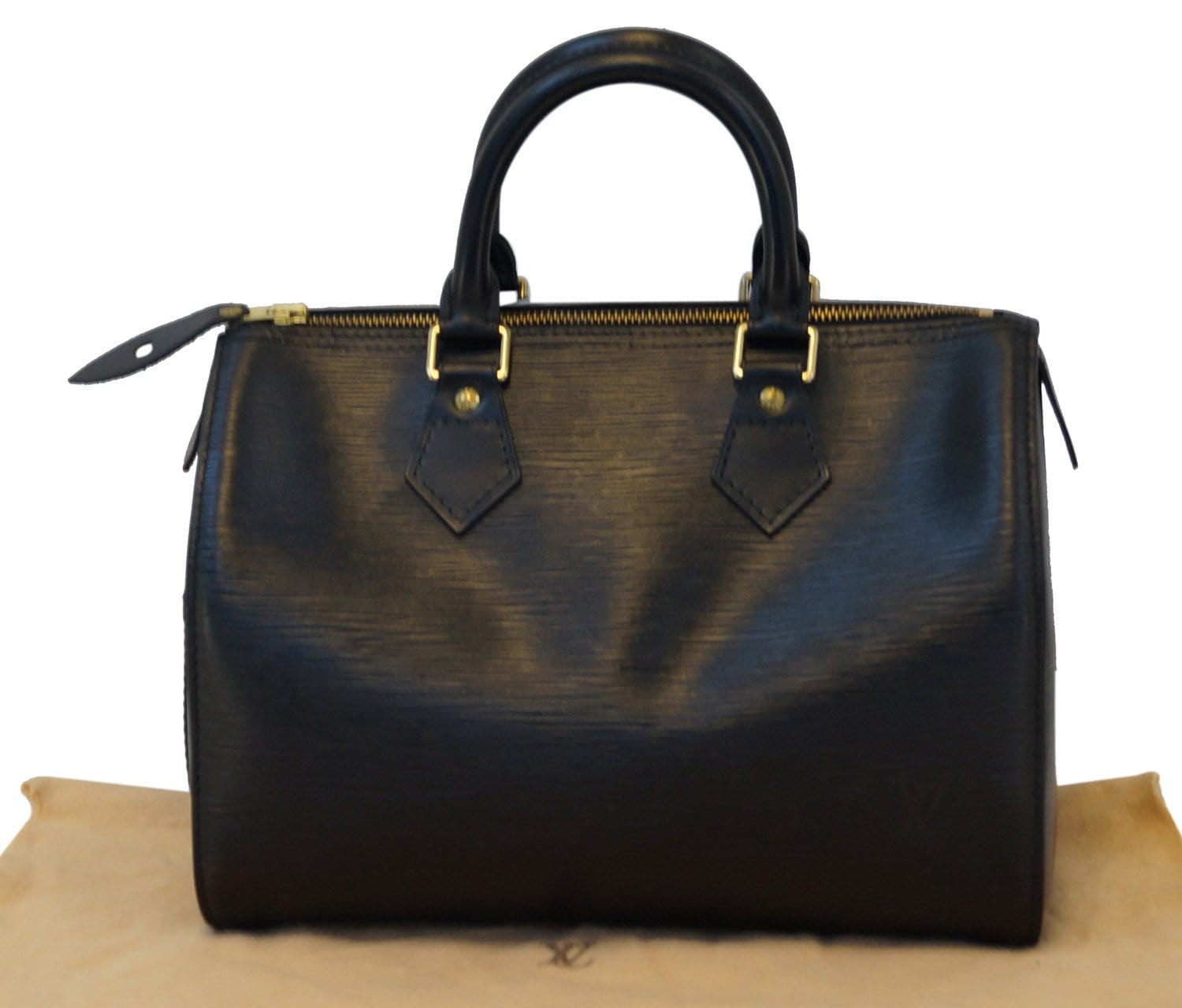 LOUIS VUITTON  HandBag Black Epi Leather Speedy 25 Satchel
