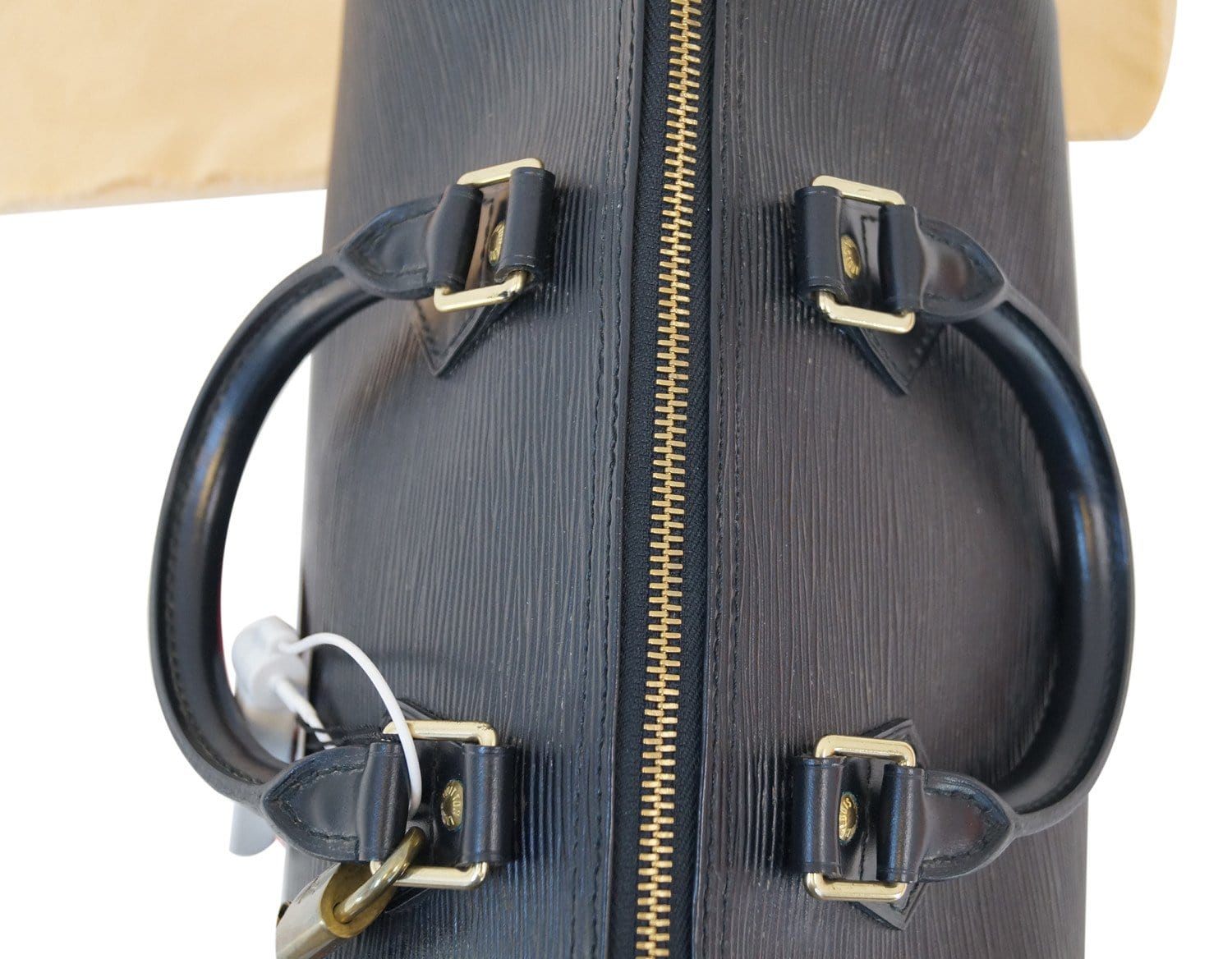 LOUIS VUITTON  HandBag Black Epi Leather Speedy 25 Satchel