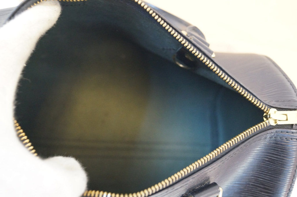 LOUIS VUITTON  HandBag Black Epi Leather Speedy 25 Satchel