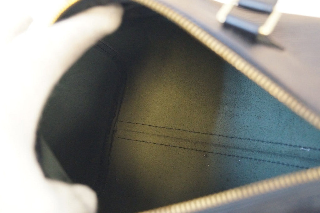LOUIS VUITTON  HandBag Black Epi Leather Speedy 25 Satchel