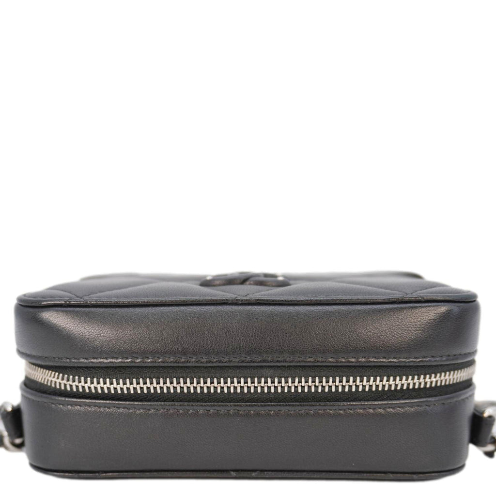 Chanel CC Quilted Leather Camera Crossbody Bag Black