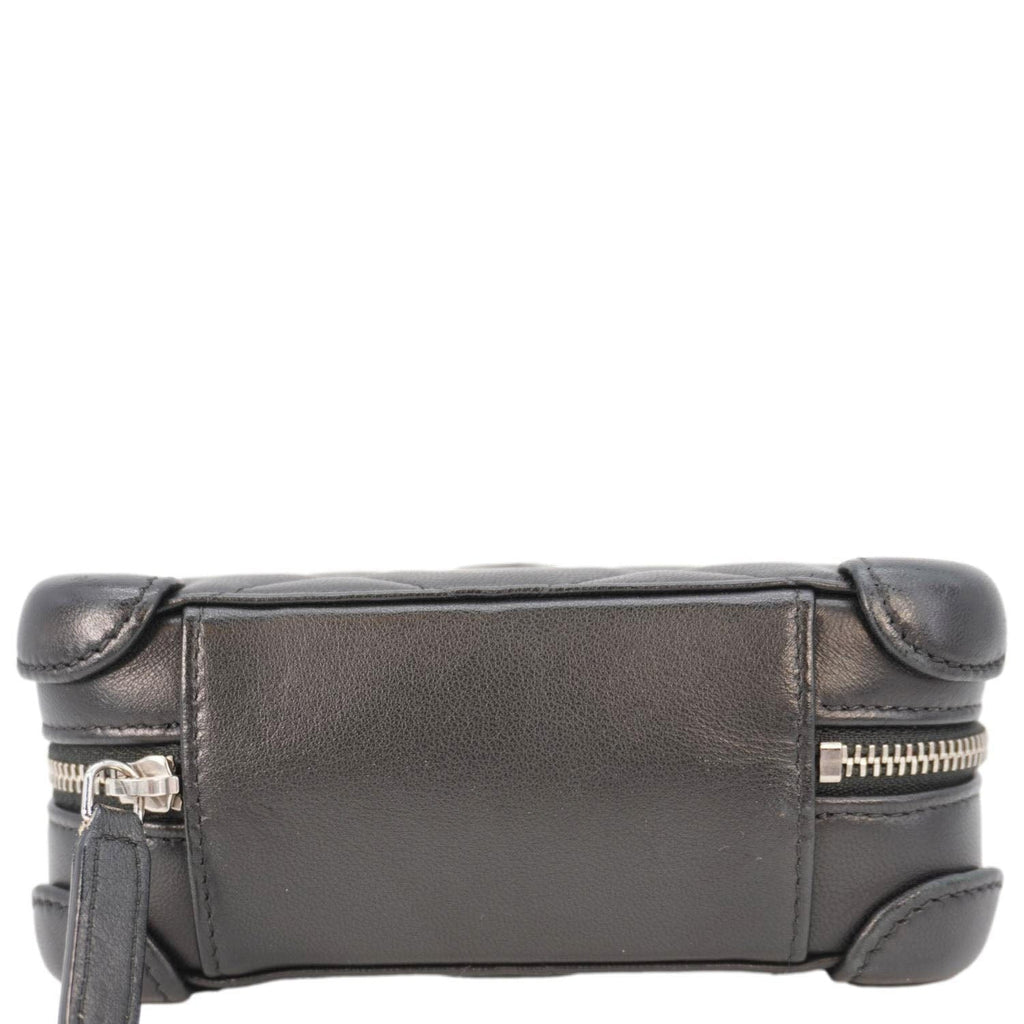 Chanel CC Quilted Leather Camera Crossbody Bag Black