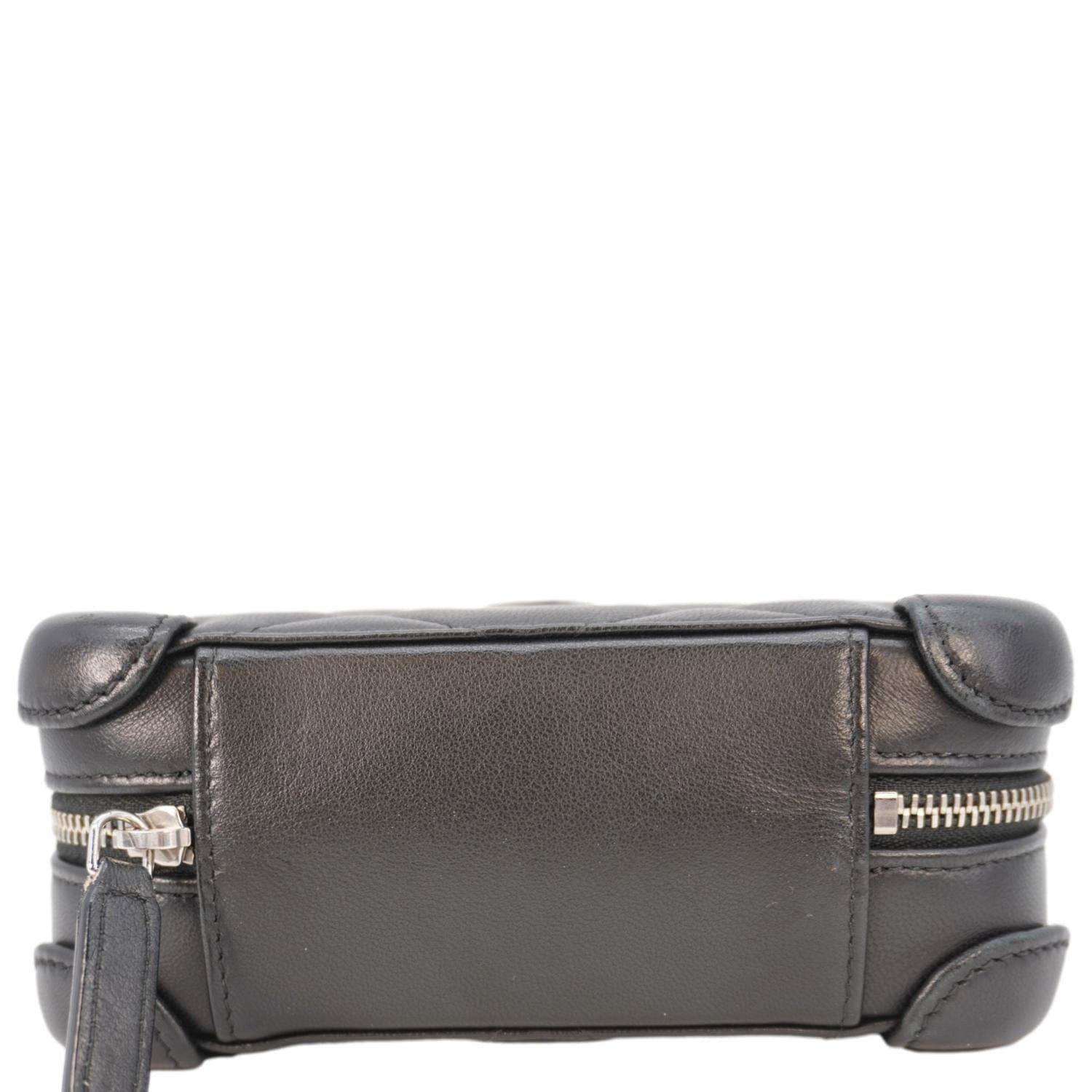 Chanel CC Quilted Leather Camera Crossbody Bag Black