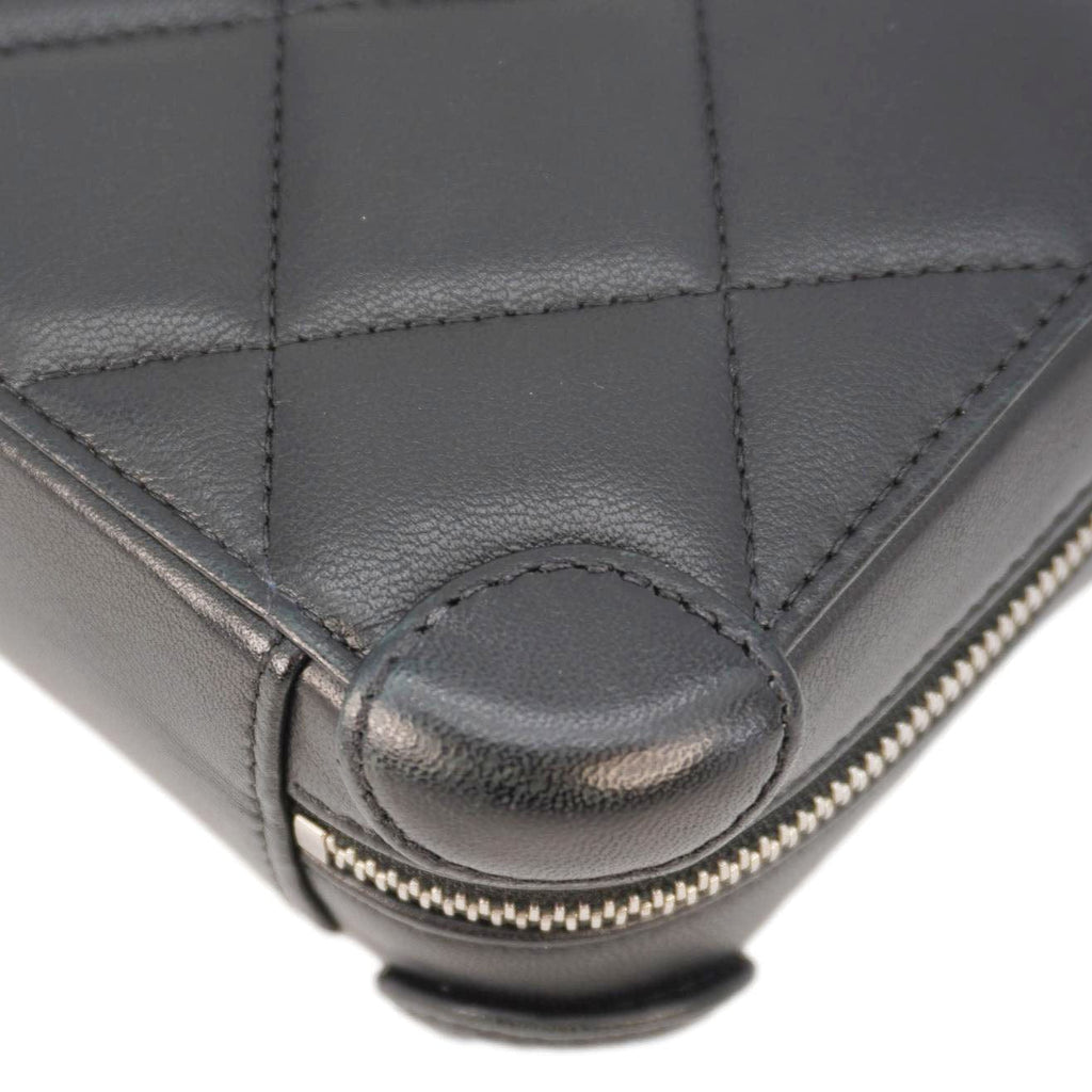 Chanel CC Quilted Leather Camera Crossbody Bag Black