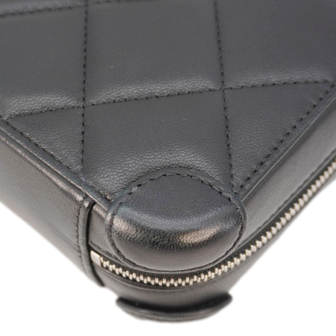 Chanel CC Quilted Leather Camera Crossbody Bag Black