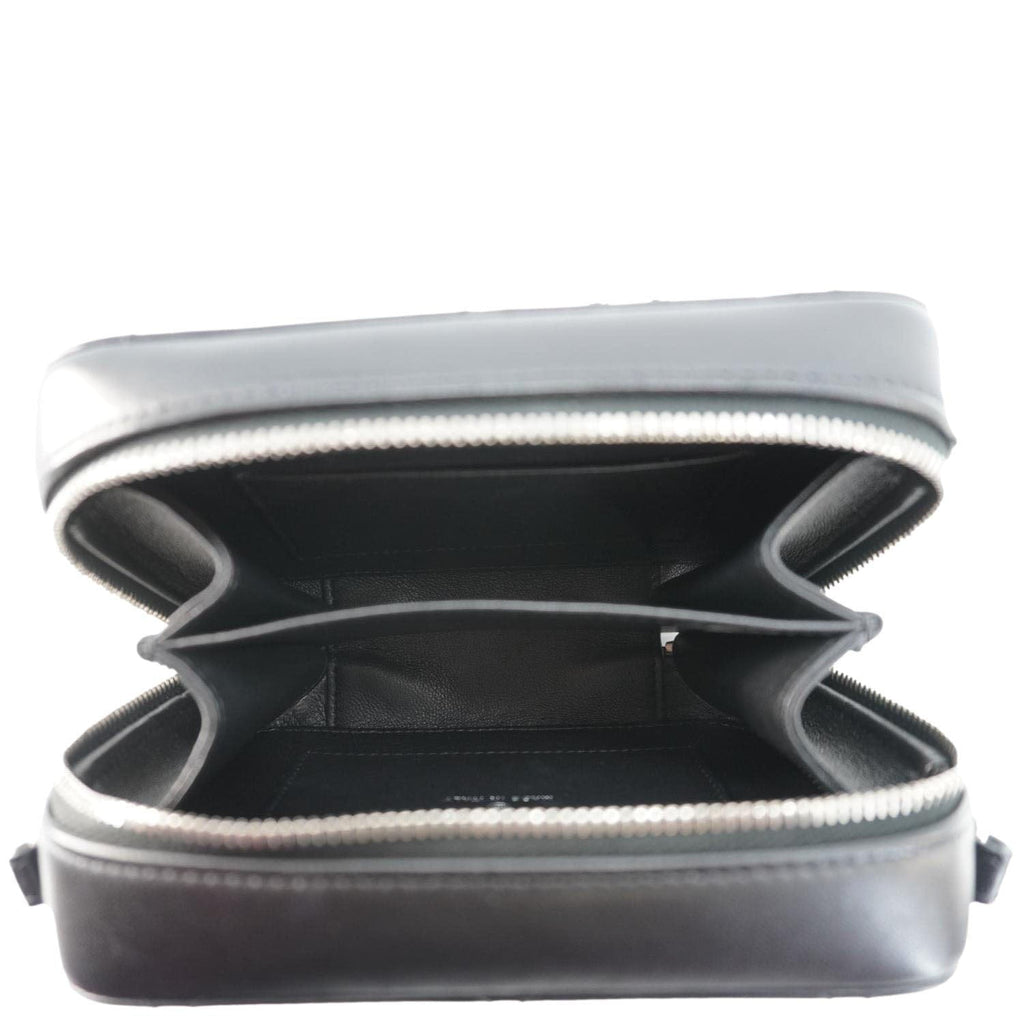 Chanel CC Quilted Leather Camera Crossbody Bag Black