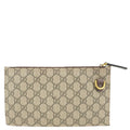 GUCCI Gucci Supreme Canvas Wristlet Beige 539335