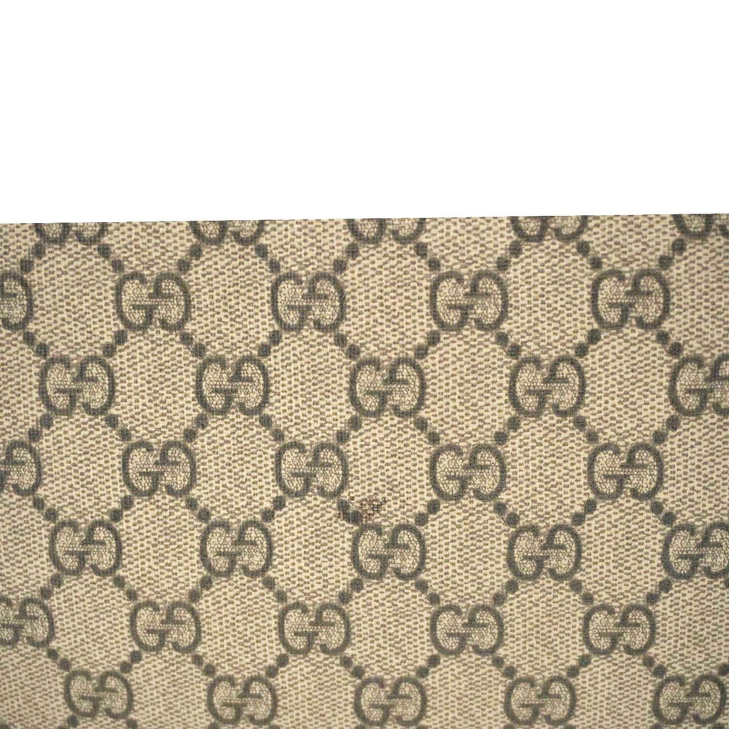GUCCI Gucci Supreme Canvas Wristlet Beige 539335