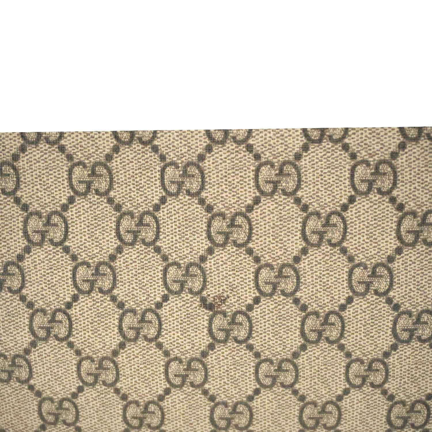 GUCCI Gucci Supreme Canvas Wristlet Beige 539335