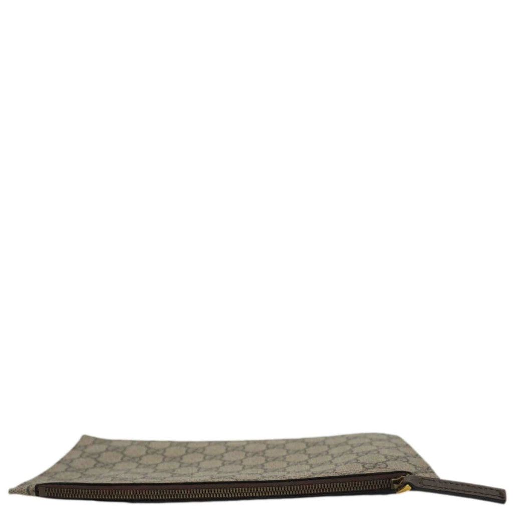 GUCCI Gucci Supreme Canvas Wristlet Beige 539335