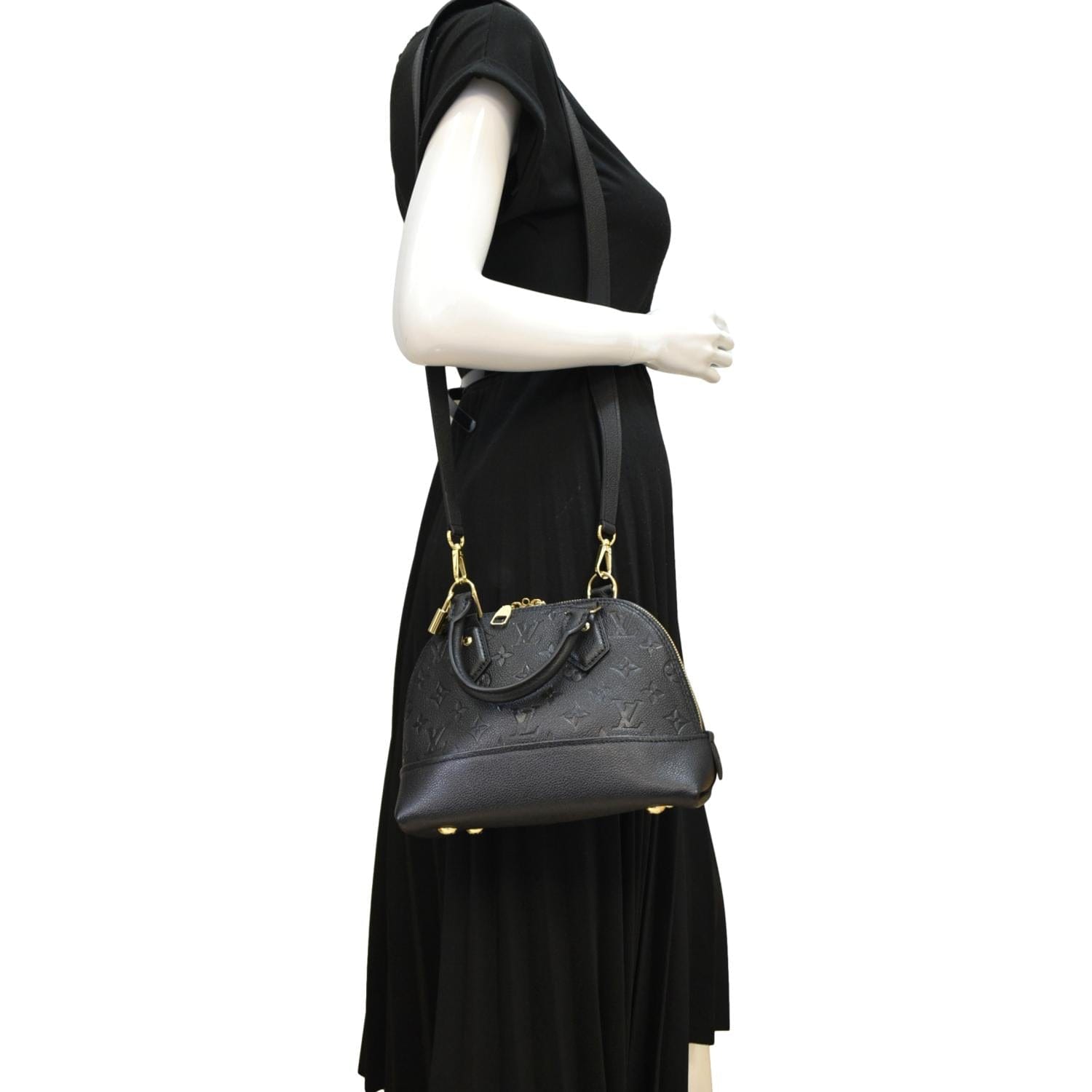 LOUIS VUITTON Neo Alma BB Monogram Empreinte Crossbody Bag Black